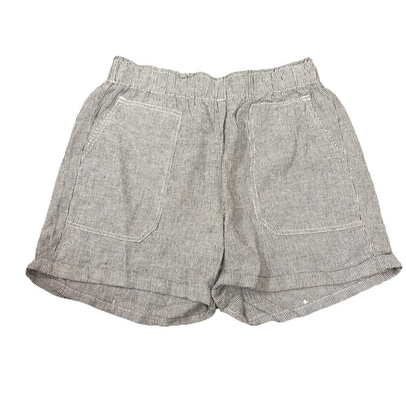 Briggs New York Pants - NWT Women's Blue/White Stripe BRIGGS Linen Pull On Short Size *MEDIUM*